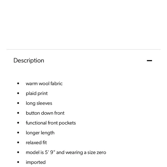 Plus Plaid Longline Wool Shacket 3x - Picture 2 of 8